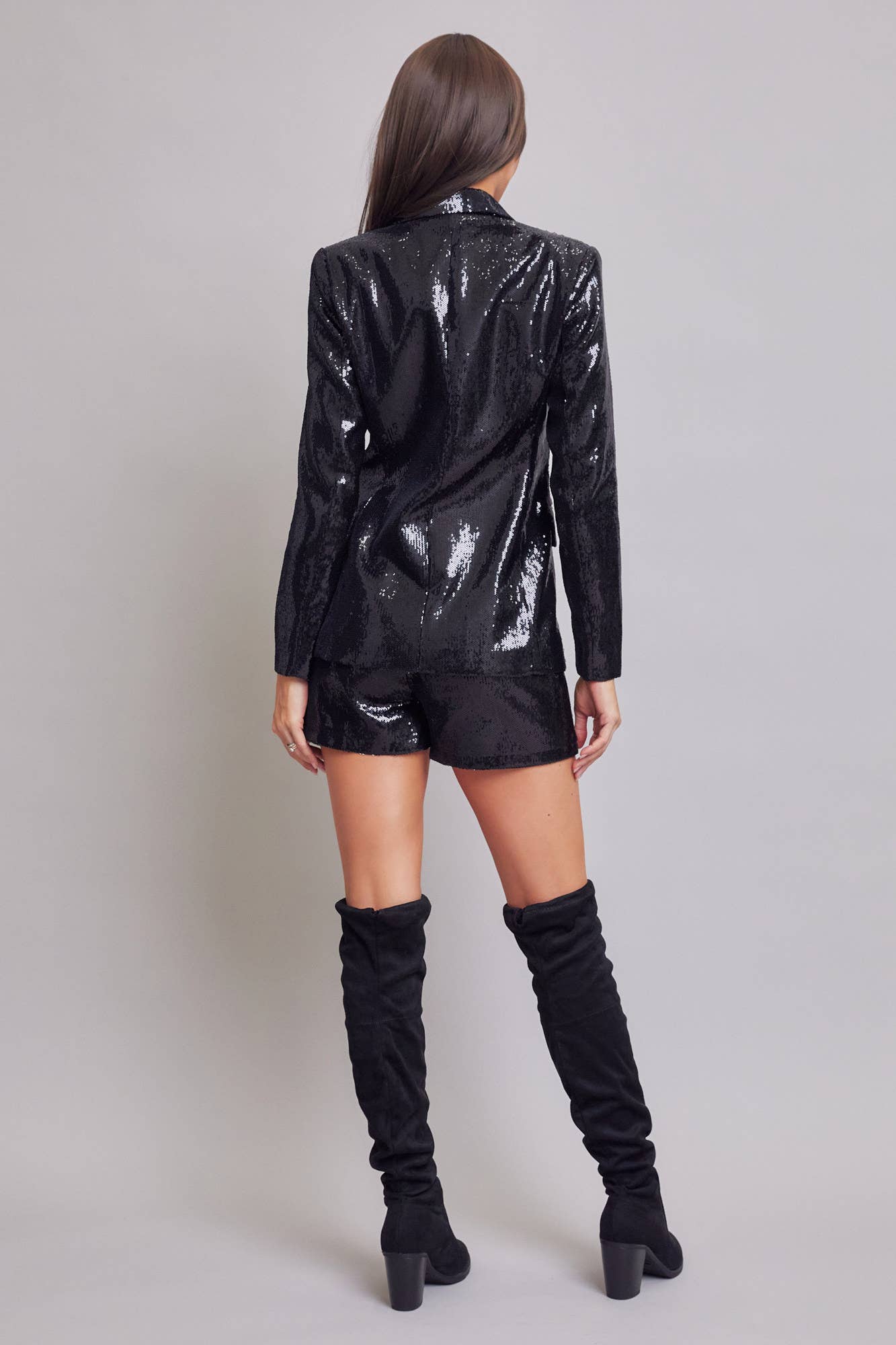 Sequin Black Shorts