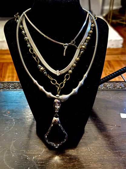 Chandelier Glass Beaded Necklace
