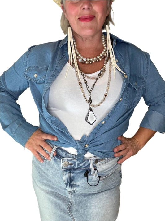 Chandelier Glass Beaded Necklace