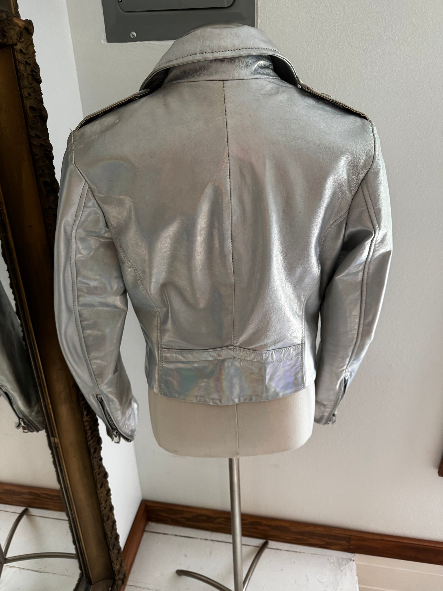 Holographic Mauritius Leather Jacket